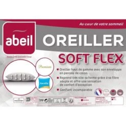 ABEIL Oreiller Aerelle Soft Flex - 60 X 60 Cm - Blanc -DODO Soldes Magasin abeil oreiller aerelle soft flex 60 x 60 cm blanc 3087880023876 513638