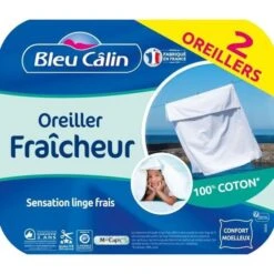 BLEU CALIN Lot De 2 Oreillers M-Caps Senteur Linge Frais - 100% Coton - 60 X 60 Cm -DODO Soldes Magasin bleu calin lot de 2 oreillers m caps senteur linge frais 100 coton 60 x 60 cm 3153633458100 513618