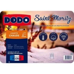 Couette - Saint Moritz - 140 X 200 Cm - Chaude - 100% Polyester - 1 Personne - Blanc - DODO -DODO Soldes Magasin couette saint moritz 140 x 200 cm chaude 100 polyester 1 personne blanc dodo 3307419546134 1105165