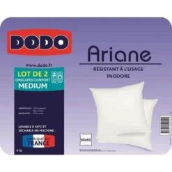 DODO Lot De 2 Oreillers ARIANE -DODO Soldes Magasin dodo lot de 2 oreillers ariane 3307411500141 427279
