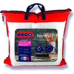 DODO Lot De 2 Oreillers Rentrée - 60 X 60 Cm