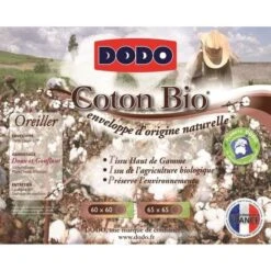 DODO Oreiller Coton Bio - 60 X 60 Cm - Blanc -DODO Soldes Magasin dodo oreiller coton bio 60 x 60 cm blanc 3307418054425 427227