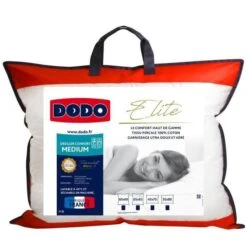 DODO Oreiller ELITE 100% Percale De Coton Confort Medium 45x70cm