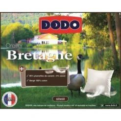 DODO Oreiller Naturel BRETAGNE 60x60cm -DODO Soldes Magasin dodo oreiller naturel bretagne 60x60cm 3307410009911 427245