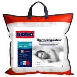 DODO Oreiller Thermorégulateur - 60 X 60 Cm - Blanc