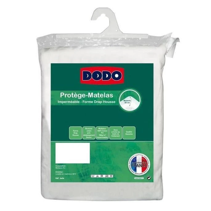 DODO Protege-matelas Alese Imperméable Jade 160x200 Cm 2 DODO Protege-matelas Alese Imperméable Jade 160x200 Cm