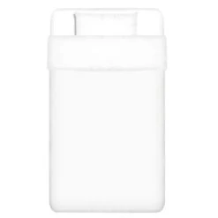 Ensemble De Housse De Couette Coton Blanc 135x200/60x70 Cm