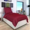 Ensemble De Housse De Couette Coton Bordeaux 155x200/80x80 Cm -DODO Soldes Magasin ensemble de housse de couette coton bordeaux 155x200 80x80 cm 8718475959410 1268661