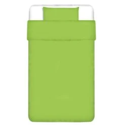 Ensemble De Housse De Couette Coton Vert 135x200/60x70 Cm
