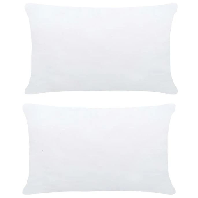 Garnitures De Coussin 2 Pcs 60x40 Cm Blanc 3 Garnitures De Coussin 2 Pcs 60x40 Cm Blanc