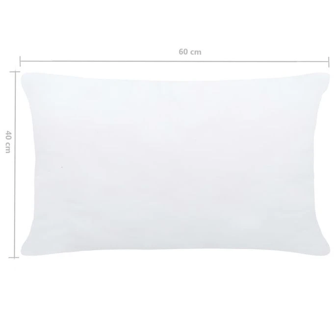 Garnitures De Coussin 2 Pcs 60x40 Cm Blanc 8 Garnitures De Coussin 2 Pcs 60x40 Cm Blanc – Image 6