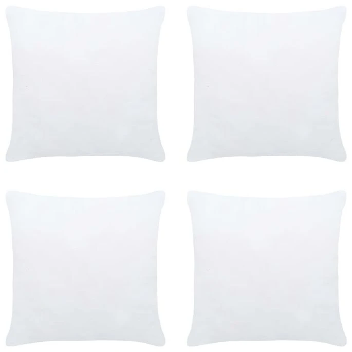 Garnitures De Coussin 4 Pcs 40x40 Cm Blanc 3 Garnitures De Coussin 4 Pcs 40x40 Cm Blanc