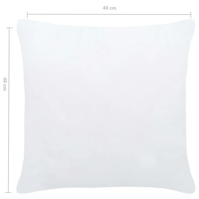 Garnitures De Coussin 4 Pcs 40x40 Cm Blanc 8 Garnitures De Coussin 4 Pcs 40x40 Cm Blanc – Image 6