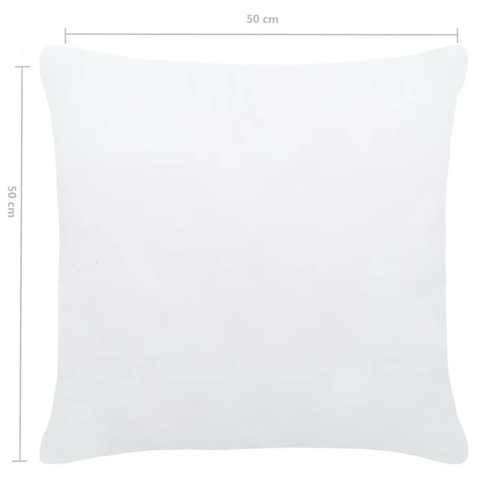 Garnitures De Coussin 4 Pcs 50x50 Cm Blanc 8 Garnitures De Coussin 4 Pcs 50x50 Cm Blanc – Image 6