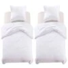 Jeu De Housse De Couette Blanc 140x200/60x70 Cm -DODO Soldes Magasin jeu de housse de couette blanc 140x200 60x70 cm 8718475595069 648619