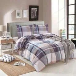 Jeu De Housse De Couette Carreaux Kaki 155x200/80x80 Cm 2 -DODO Soldes Magasin jeu de housse de couette carreaux kaki 155x200 80x80 cm 8718475595243 617791