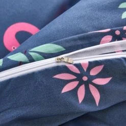 Jeu De Housse De Couette Flamant Bleu/rose 155x220/80x80 Cm -DODO Soldes Magasin jeu de housse de couette flamant bleu rose 155x220 80x80 cm 8718475608868 731365