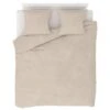 Jeu De Housse De Couette Molleton Beige 200x200/60x70 Cm