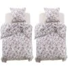 Jeu De Housse De Couette Motif Floral 135x200/80x80 Cm