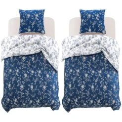 Jeu De Housse De Couette Motif Floral 155x220/80x80 Cm 3