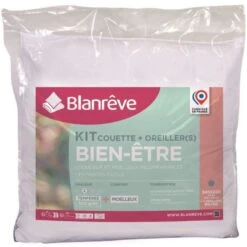 Kit Couette + Oreillers - Microfibre - BLANREVE