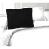 LOVELY HOME Lot De 2 Taies D'Oreillers 100% Coton 50x70 Cm - Noir
