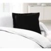LOVELY HOME Lot De 2 Taies D'Oreillers 100% Coton 63x63 Cm - Noir -DODO Soldes Magasin lovely home lot de 2 taies d oreillers 100 coton 63x63 cm noir 5037632612979 565278