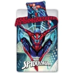 MARVEL Parure De Lit En Microfibre Spiderman - 140X200 Cm + Taie 63X63 Cm