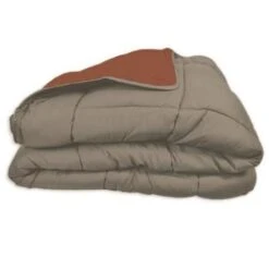 POYET MOTTE Couette Microfibre 400g/m² CALGARY - 140 X 200 Cm - Gris Galet Et Marron Gimgembre -DODO Soldes Magasin poyet motte couette microfibre 400g m calgary 140 x 200 cm gris galet et marron gimgembre 3120760086117 426133