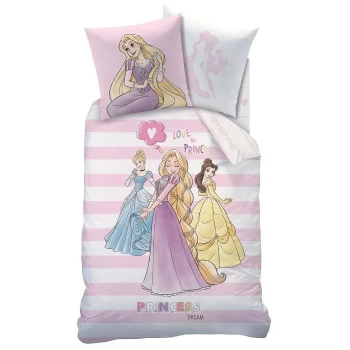 PRINCESSES Housse De Couette + Taie - 140 X 200 Cm - Stripes 3 PRINCESSES Housse De Couette + Taie - 140 X 200 Cm - Stripes