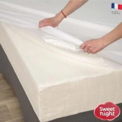 SWEET NIGHT Protege Matelas Imperméable Et Anti Acariens - 80 X 190/200 Cm - Blanc -DODO Soldes Magasin sweet night protege matelas impermeable et anti acariens 80 x 190 200 cm blanc 3377720105238 762332