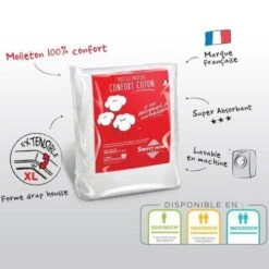 SWEETHOME Protege-matelas Confort Polycoton - 90x190 Cm -DODO Soldes Magasin sweethome protege matelas confort polycoton 90x190 cm 3377720104101 566354