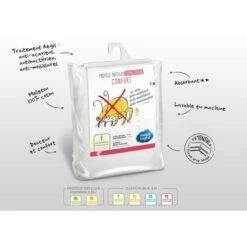 SWEETNIGHT Protege-matelas CHLoe AEGIS 100% Coton Anti-acariens 180x200 Cm - Blanc -DODO Soldes Magasin sweetnight protege matelas chloe aegis 100 coton anti acariens 180x200 cm blanc 3377720102442 514137