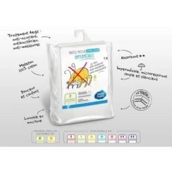 SWEETNIGHT Protege-matelas Imperméable Anti-acariens NoeMIE 180x200 Cm -DODO Soldes Magasin sweetnight protege matelas impermeable anti acariens noemie 180x200 cm 3377720098844 513940