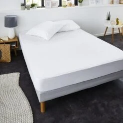 SWEETNIGHT Protege-matelas Imperméable AXEL 160x200 Cm - Blanc -DODO Soldes Magasin sweetnight protege matelas impermeable axel 160x200 cm blanc 3377720076125 513993
