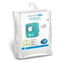 SWEETNIGHT Protege-matelas Imperméable AXEL 180x200 Cm - Blanc