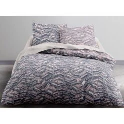 TODAY Parure De Couette Microfibre 100% Polyester CRAZY TRIBAL FEATHER 220x240 Cm - 1 Housse De Couette Et 2 Taies D'oreiller