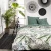 TODAY Parure De Couette Sunshine #2.7 - 100% Coton - 220 X 240 Cm - Vert Et Blanc