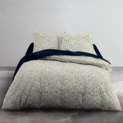 TODAY Parure De Lit 2 Personnes - 220 X 240 Cm - Imprimé Gris Graphique CRAZY Yabu