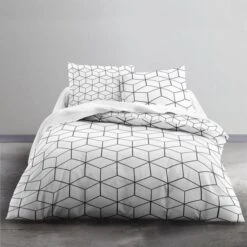 TODAY Parure De Lit Coton 2 Personnes - 220x240 Cm - Imprimé Blanc Raphael