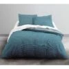 TODAY Parure De Lit Jap & Scandi - 1 Housse De Couette 220 X 240 Cm + 2 Taies D'Oreiller 63 X 63 Cm - 100% Coton 57 Fils - Bleu