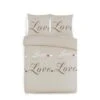 VISION Parure Housse De Couette Flanelle Love 100% Coton - 240x220 Cm - Beige -DODO Soldes Magasin vision parure housse de couette flanelle love 100 coton 240x220 cm beige 5425034098352 599962